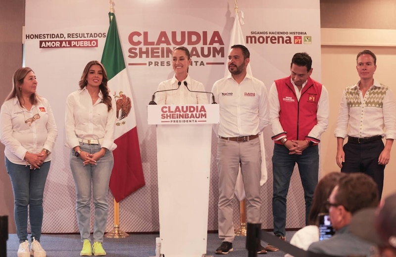 Claudia Sheinbaum, candidata de Morena a la presidencia de la Ciudad de México, durante un evento de campaña.