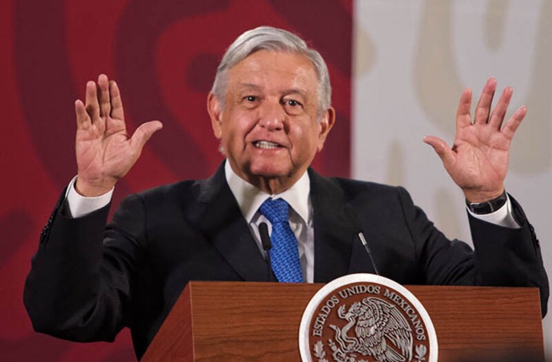 El presidente Andrés Manuel López Obrador durante una conferencia de prensa.