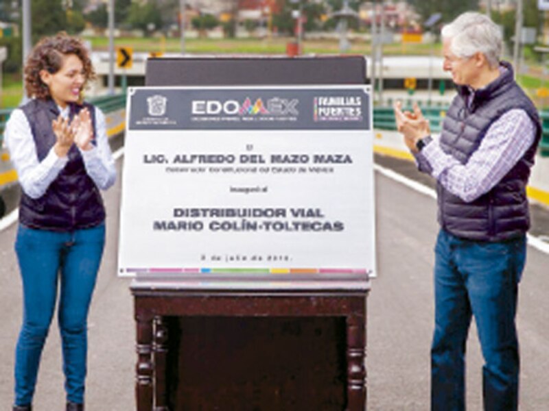 Inauguración del distribuidor vial Mario Colin-Toltecas
