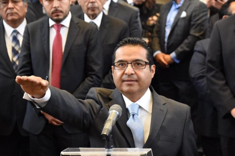 El presidente electo de México, Andrés Manuel López Obrador, pronuncia un discurso durante un evento público.