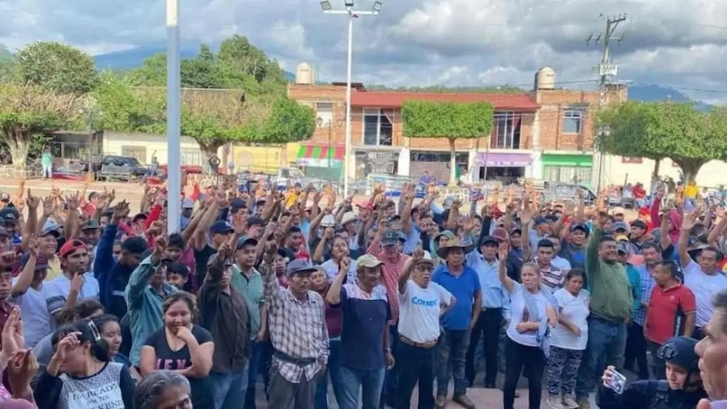 Protesta en la plaza pública