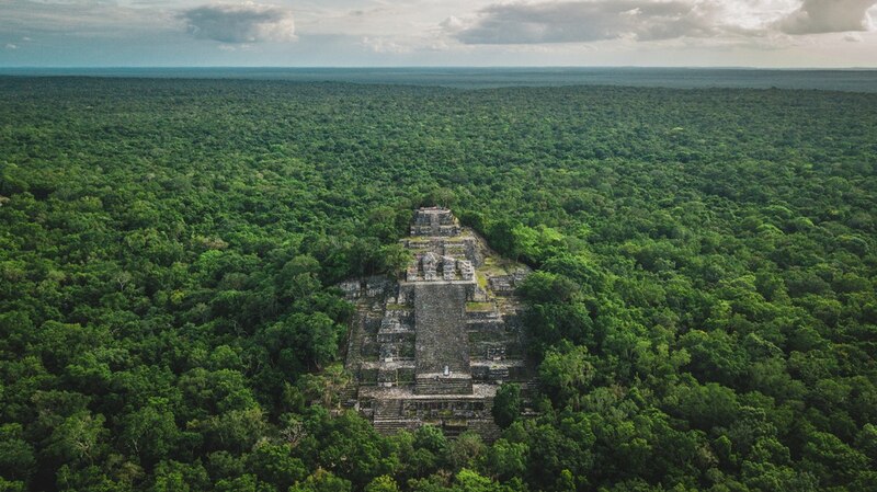 Pirámide maya en medio de la selva