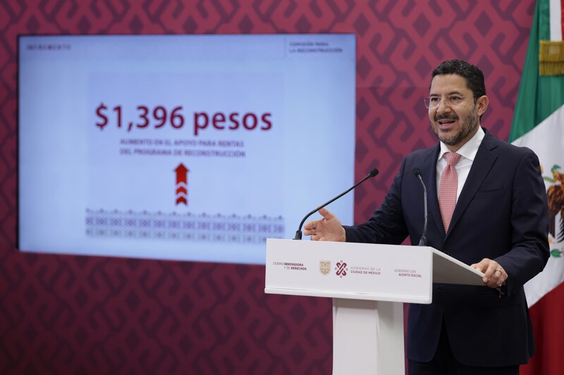 Title: El gobierno de la Ciudad de México anunció un programa de reconstrucción de 1,396 pesos