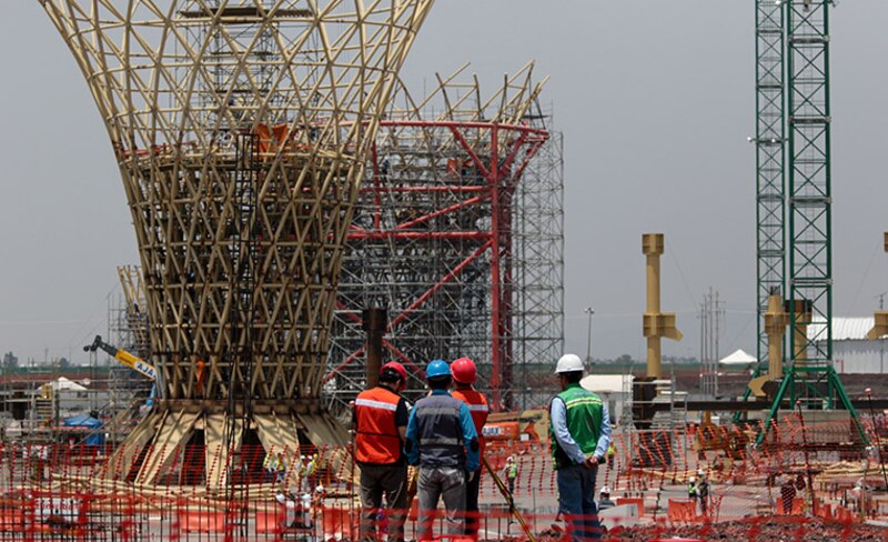Construcción del nuevo aeropuerto de la Ciudad de México