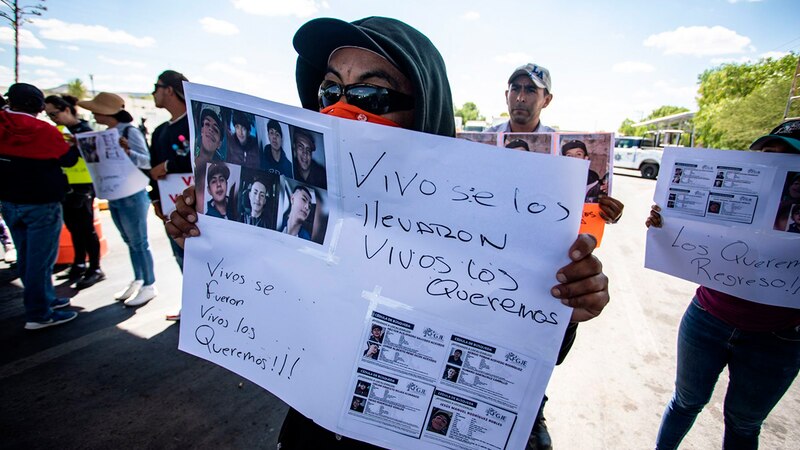 "Manifestación por la desaparición de personas en México"