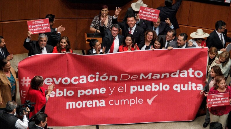 Morena celebra la aprobación de la revocación de mandato