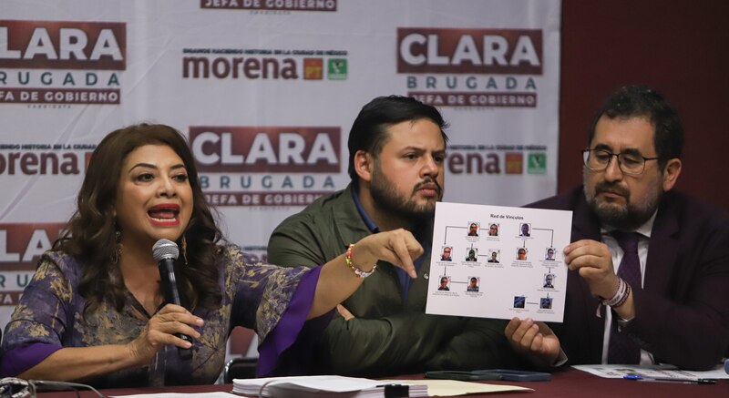 La Jefa de Gobierno, Claudia Sheinbaum, presenta la red de corrupción en la alcaldía Benito Juárez.