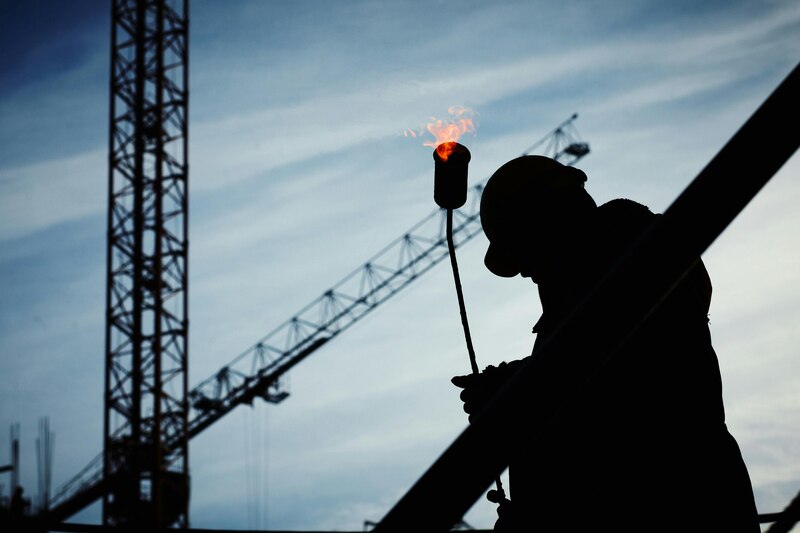 Silueta de trabajo industrial