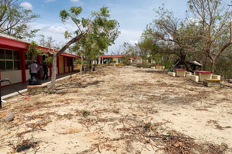 Instalaciones de la UASD en San Pedro de Macorís afectadas por el huracán Fiona