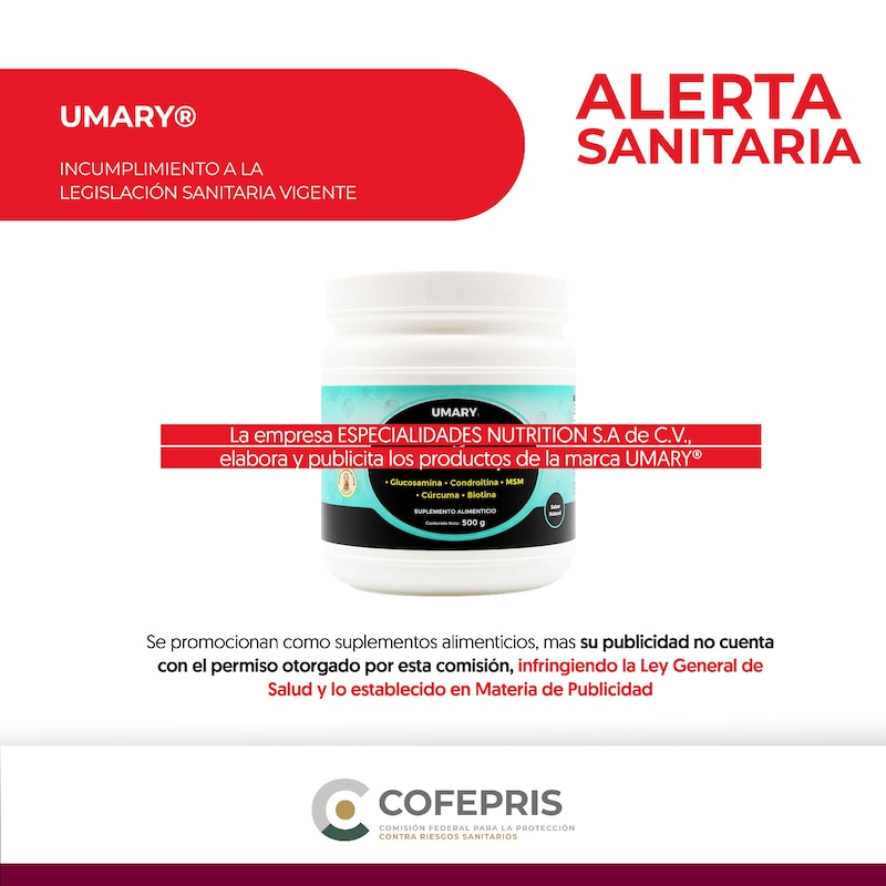 Title: Alerta sanitaria por incumplimiento de la legislación sanitaria vigente