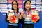 ¡Histórico! Mía y Lía Cueva ganan bronce mundial en clavados sincronizados