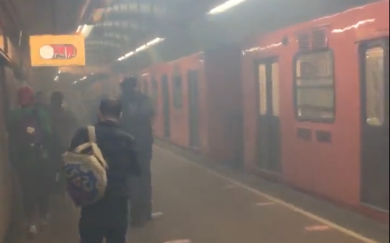 Incendio en el metro de la Ciudad de México