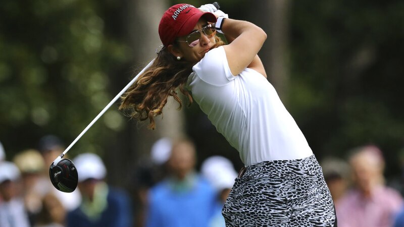 La golfista mexicana Lorena Ochoa en acción durante un torneo de la LPGA.