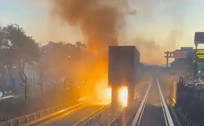 Incendio en un túnel