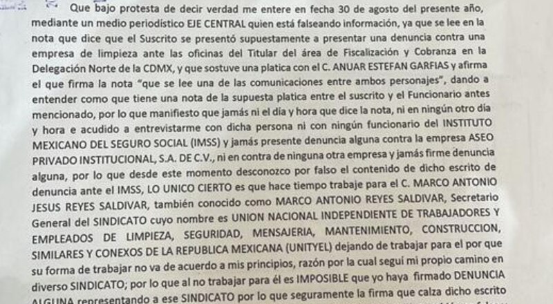 El líder del sindicato de trabajadores de limpieza acusa a un medio de comunicación de publicar información falsa