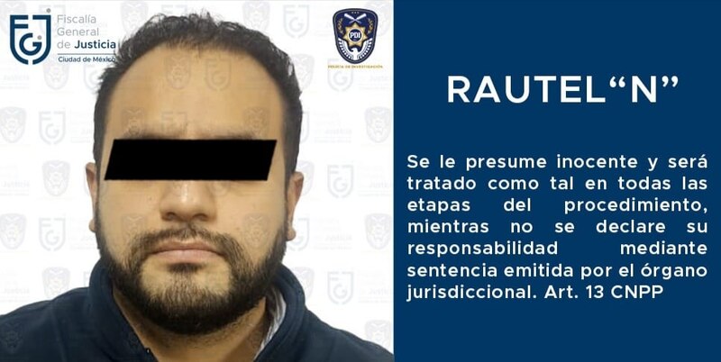 Detienen a Rautel "N", presunto feminicida de Ariadna Fernanda