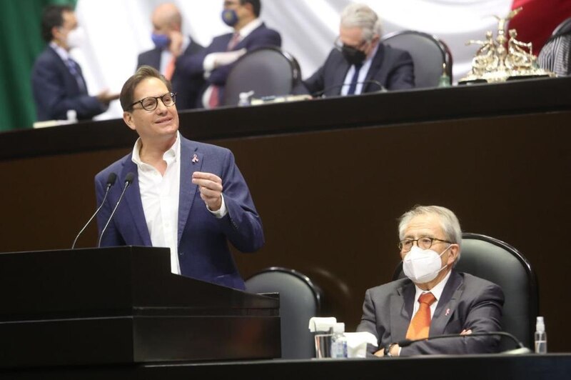 El diputado federal Santiago Creel Miranda durante una sesión en el pleno de la Cámara de Diputados.