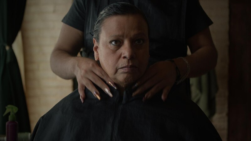 Mujer en una peluquería