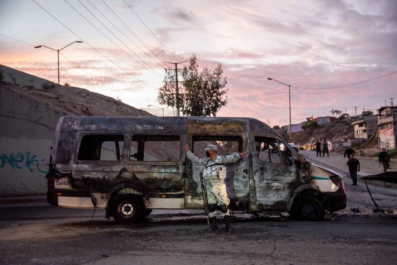 Disturbios en la frontera entre México y Estados Unidos