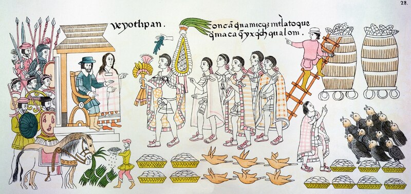 Hernán Cortés y Moctezuma II