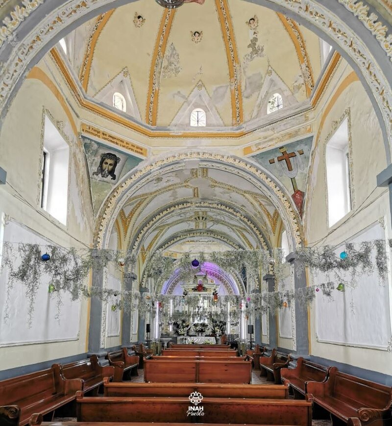Interior de la iglesia de Santa María Tonantzintla
