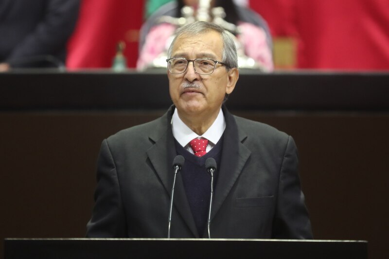 El presidente de México, Andrés Manuel López Obrador, pronuncia un discurso ante el Congreso de la Unión.