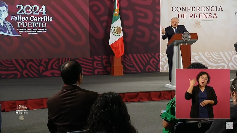 El presidente Andrés Manuel López Obrador ofrece una conferencia de prensa