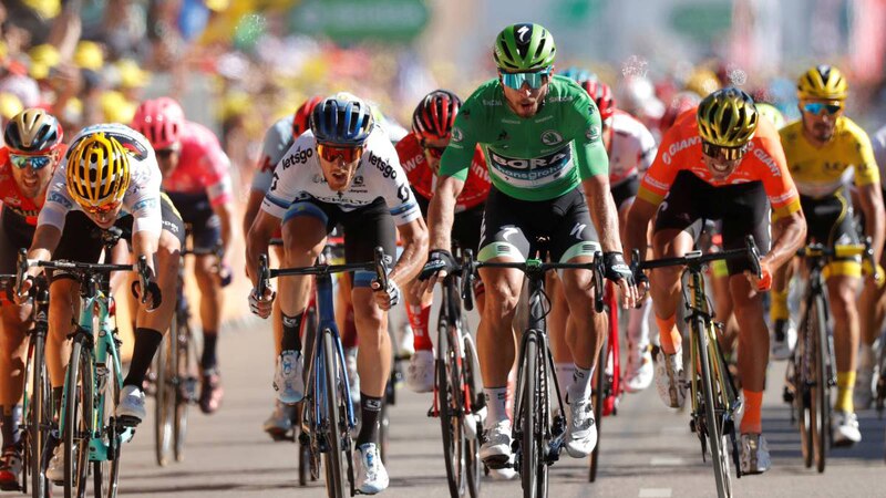 Ciclistas en una carrera