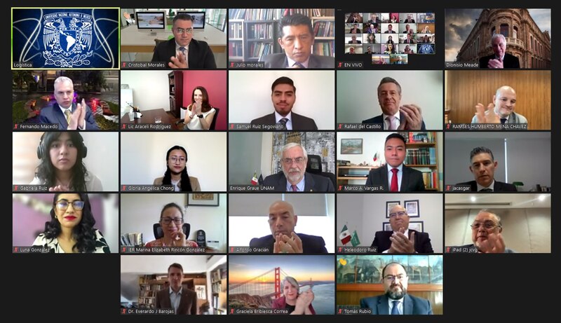 Reunión virtual de trabajo de la UNAM