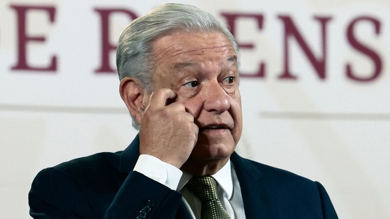 El presidente Andrés Manuel López Obrador durante una conferencia de prensa.
