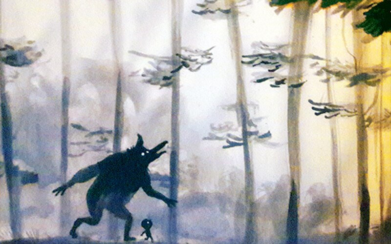 El niño y el hombre lobo
