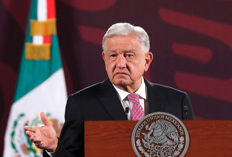 El presidente Andrés Manuel López Obrador durante una conferencia de prensa.