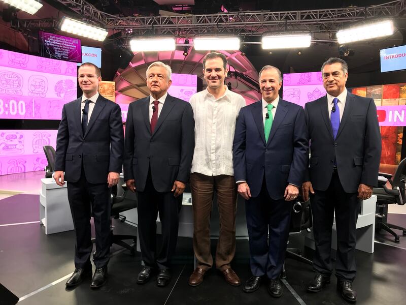Candidatos presidenciales en el tercer debate