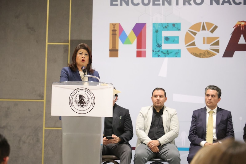 Mariela Gutiérrez durante su intervención en el Encuentro Nacional Parlamentario de las Megalópolis