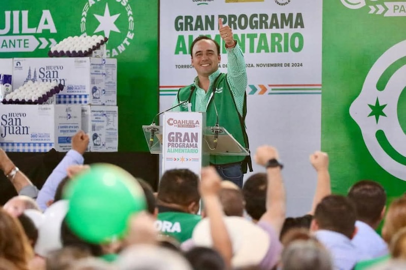 Manolo Jiménez, gobernador de Coahuila en la presentación del gran programa alimentario