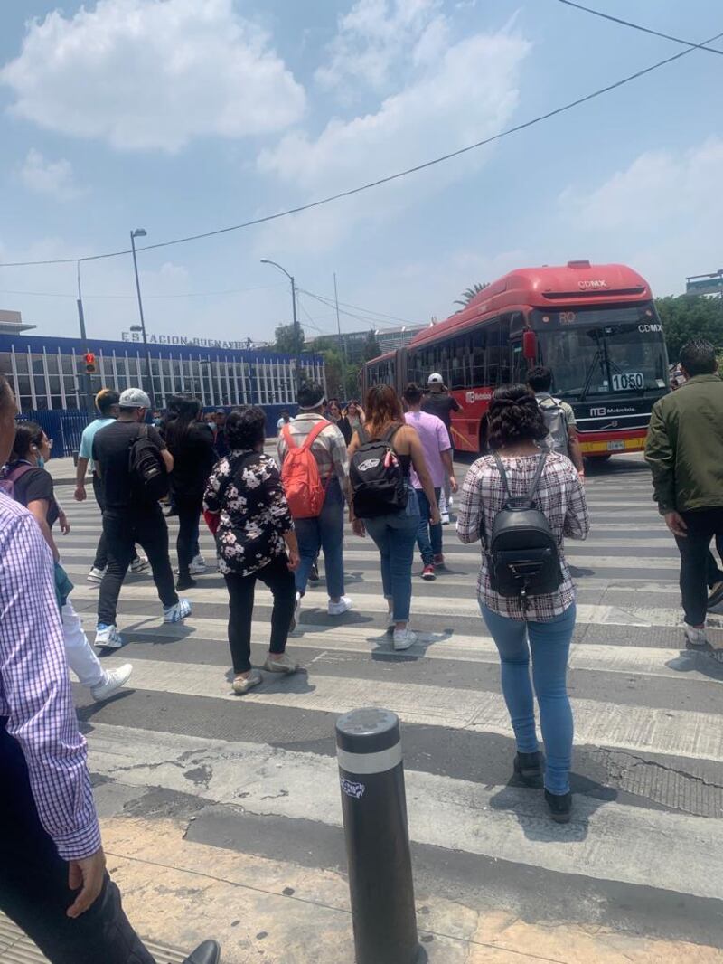 Cruce peatonal en la Ciudad de México