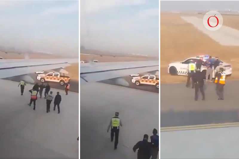 Hombre ingresa en la pista del aeropuerto de Guadalajara