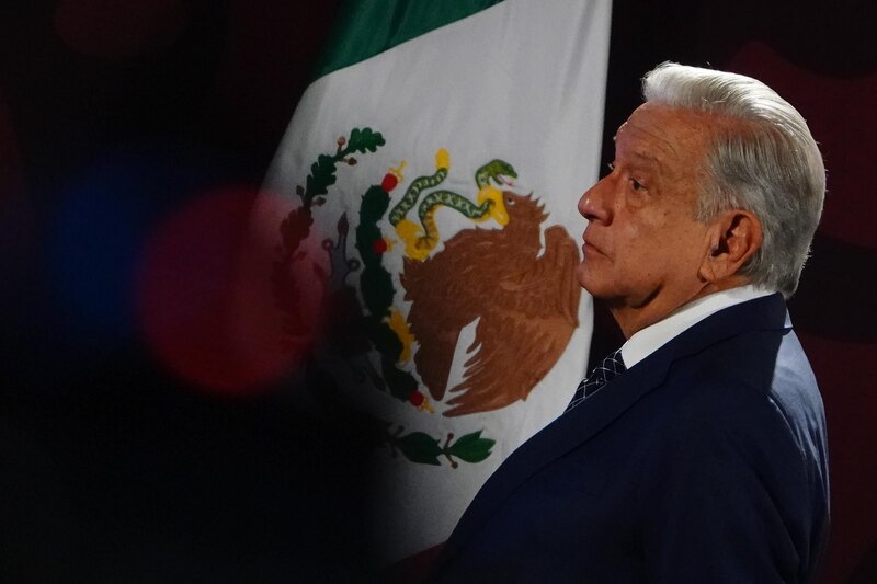 El presidente mexicano, Andrés Manuel López Obrador, durante una conferencia de prensa.