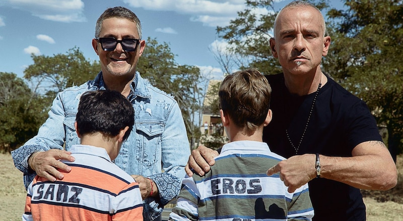 Alejandro Sanz y Eros Ramazzotti, juntos en una imagen para la posteridad