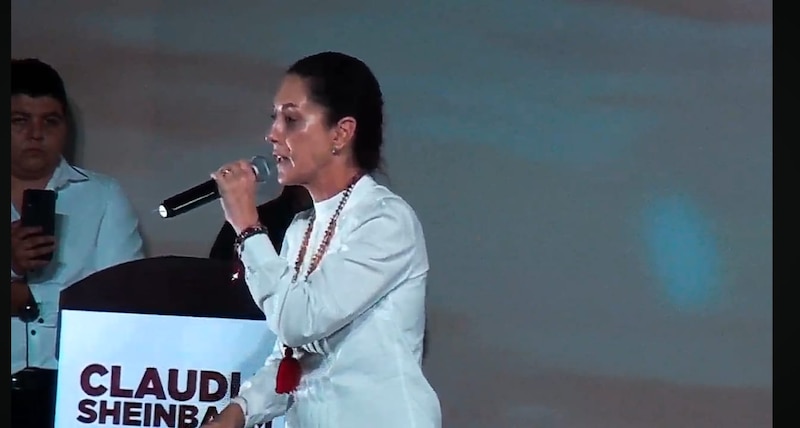 La Jefa de Gobierno de la Ciudad de México, Claudia Sheinbaum, durante un discurso.