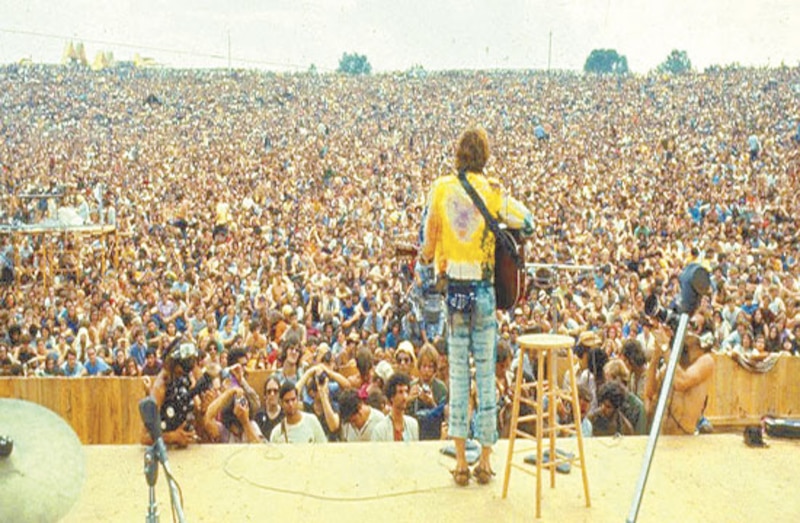 Bob Dylan en el festival de Woodstock
