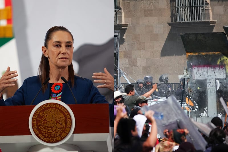 La presidenta de México volvió a desestimar la manifestación por la falta de jóvenes y aseguró que investigarán a los grupos violentos.