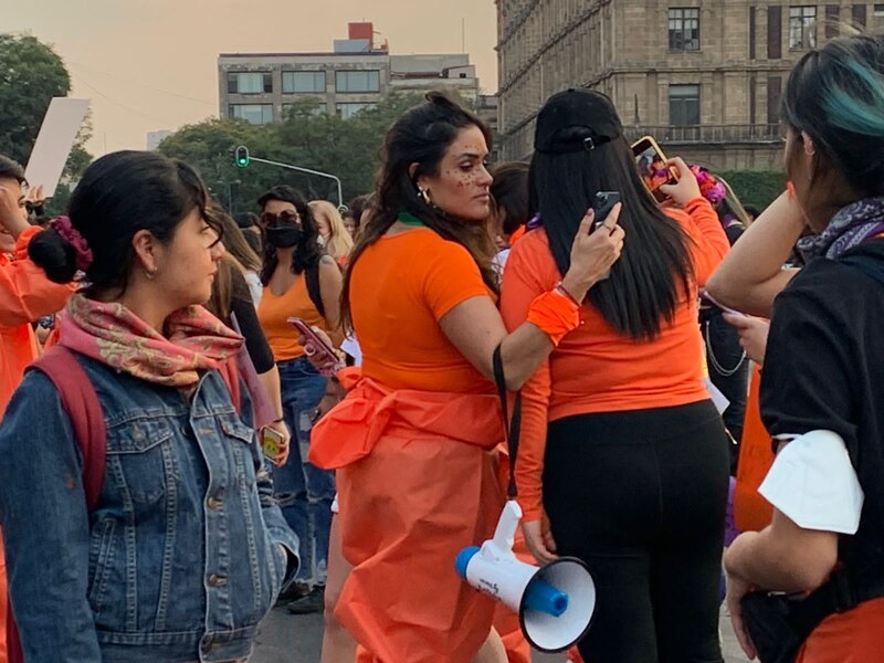 Protesta contra la violencia de género en México