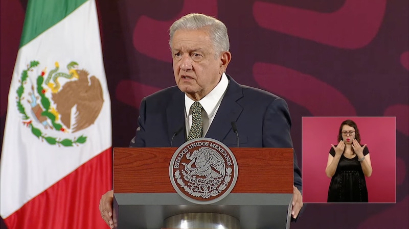 El presidente Andrés Manuel López Obrador durante una conferencia de prensa.