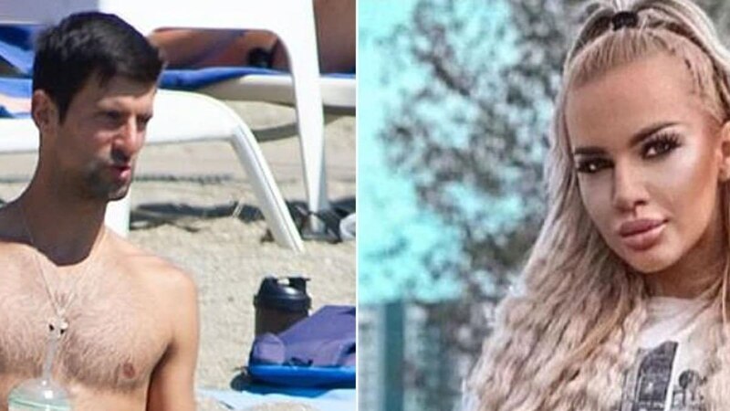 Novak Djokovic y su esposa Jelena Ristic disfrutan de un día de playa en Miami