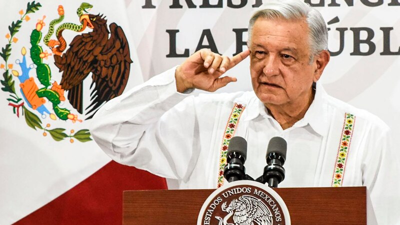 El presidente Andrés Manuel López Obrador durante una conferencia de prensa.