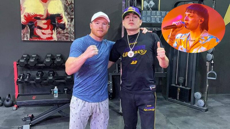 Canelo Álvarez y Feid, juntos en el gimnasio