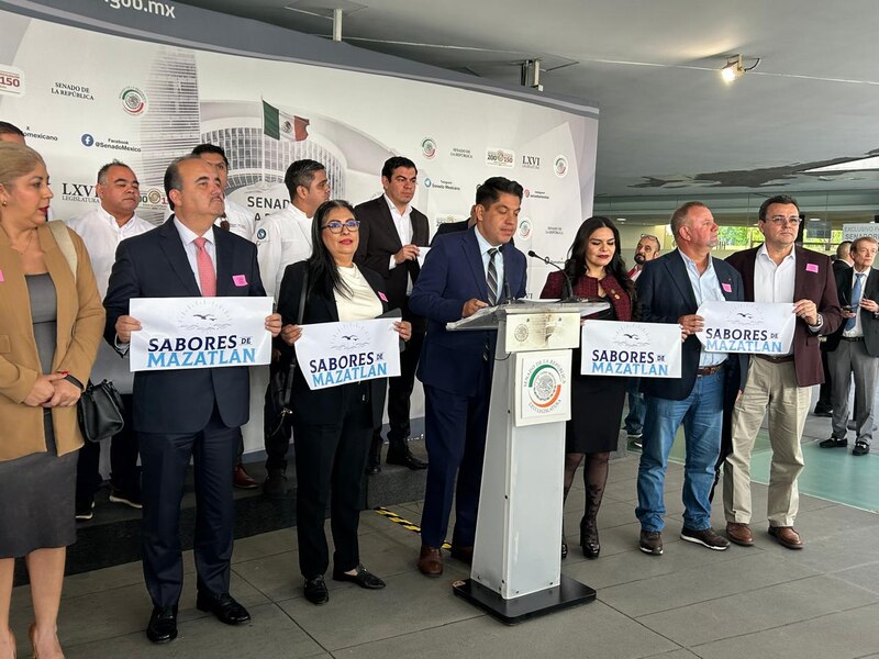 Empresarios de Mazatlán con senadores a quienes pidieron apoyo para impulsar turismo en el puerto