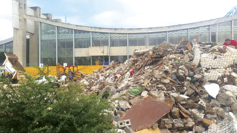Escombros tras el terremoto de México