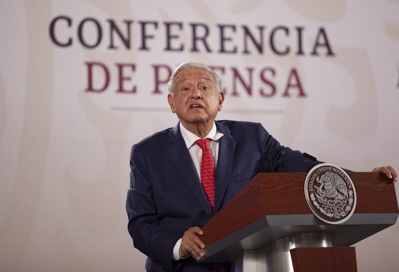 El presidente López Obrador da una conferencia de prensa